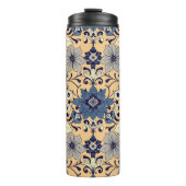 decoratief gebladerte ontwerp thermosbeker (Voorkant)