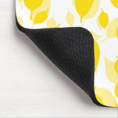 Decoratief geel bloempatroon muismat (Hoek)