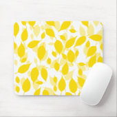 Decoratief geel bloempatroon muismat (Met muis)