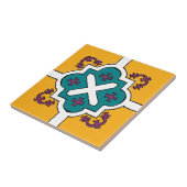 Decoratief geel/violet/blauw Spaans Stijl tegel Tegeltje (Zijkant)