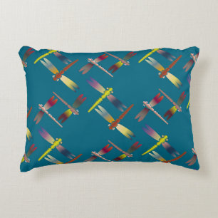 Decoratief gekleurd naadloos patroon met schattige accent kussen