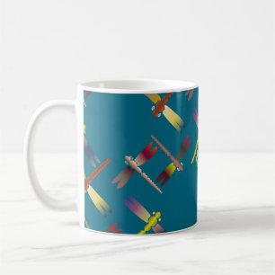 Decoratief gekleurd naadloos patroon met schattige koffiemok
