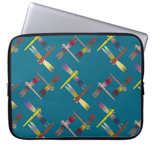 Decoratief gekleurd naadloos patroon met schattige laptop sleeve