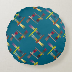 Decoratief gekleurd naadloos patroon met schattige rond kussen