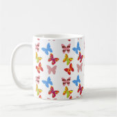 Decoratief gekleurde vlinders koffiemok (Links)