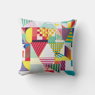 Decoratief geometrisch, abstract naadloos patroon. kussen