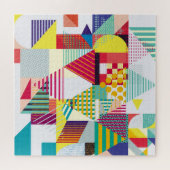 Decoratief geometrisch, abstract naadloos patroon. legpuzzel (Horizontaal)