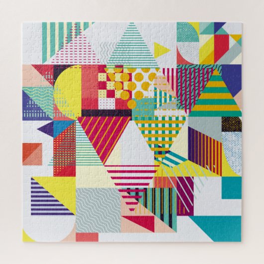 Decoratief geometrisch, abstract naadloos patroon. legpuzzel (Verticaal)