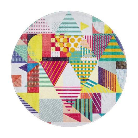 Decoratief geometrisch, abstract naadloos patroon. snijplank (Voorkant)