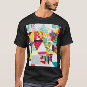 Decoratief geometrisch, abstract naadloos patroon. t-shirt