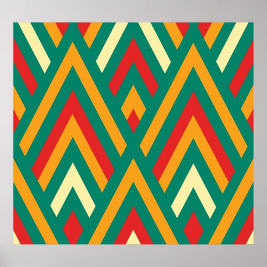 Decoratief Geometrisch: Abstract Naadloos. Poster (Voorkant)