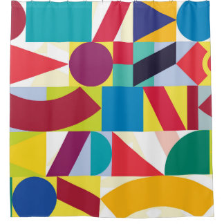 Decoratief geometrisch Abstract  patroon Douchegordijn