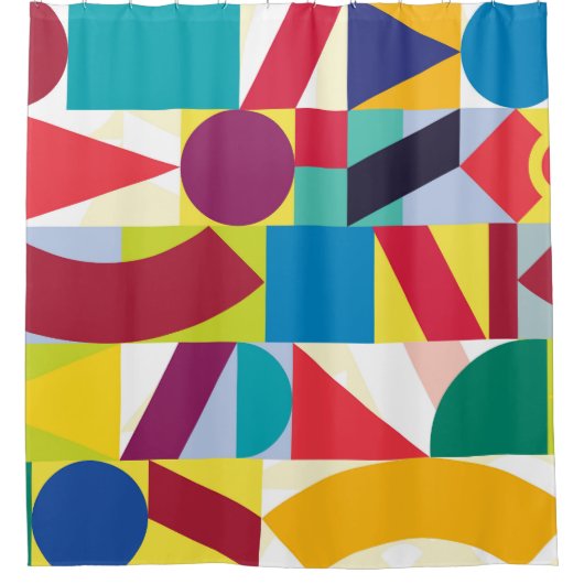 Decoratief geometrisch Abstract  patroon Douchegordijn (Voorkant)