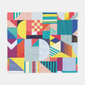 Decoratief geometrisch:  Abstract patroon. Fleece Deken (Voorkant (Horizontaal))