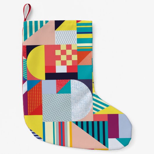 Decoratief geometrisch: Abstract patroon. Kleine Kerstsok (Voorkant)