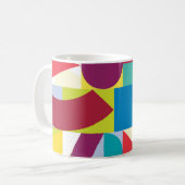 Decoratief geometrisch Abstract patroon Koffiemok (Voorkant links)