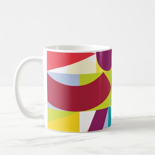 Decoratief geometrisch Abstract patroon Koffiemok (Links)