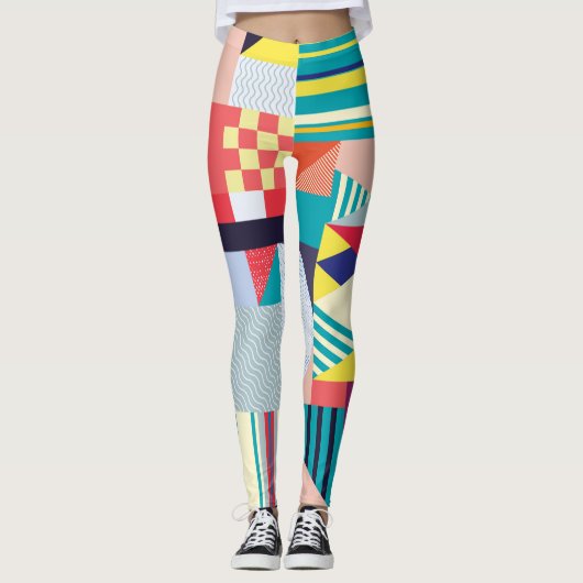 Decoratief geometrisch: Abstract patroon. Leggings (Voorkant)