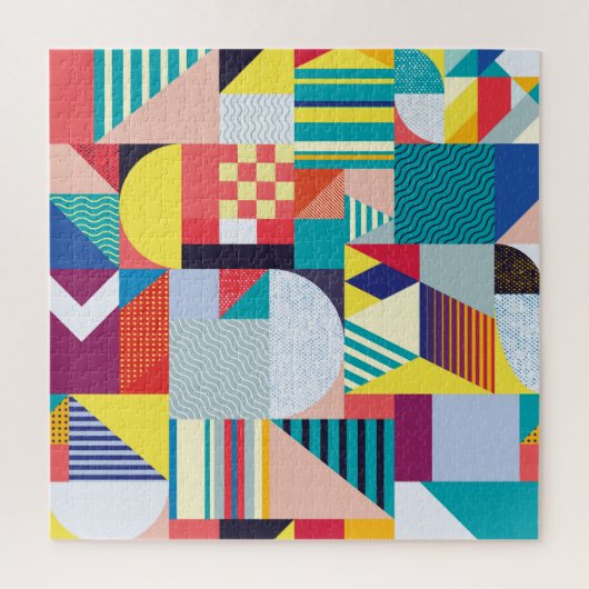 Decoratief geometrisch: Abstract patroon. Legpuzzel (Verticaal)