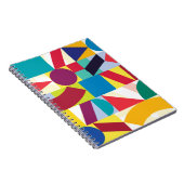 Decoratief geometrisch Abstract  patroon Notitieboek (Rechterzijde)