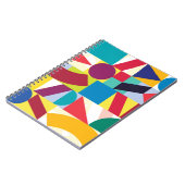 Decoratief geometrisch Abstract  patroon Notitieboek (Linkerzijde)