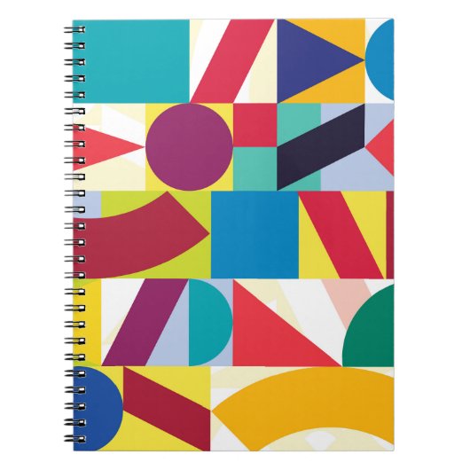 Decoratief geometrisch Abstract  patroon Notitieboek (Voorkant)