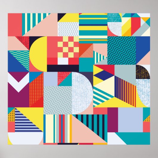 Decoratief geometrisch:  Abstract patroon. Poster (Voorkant)