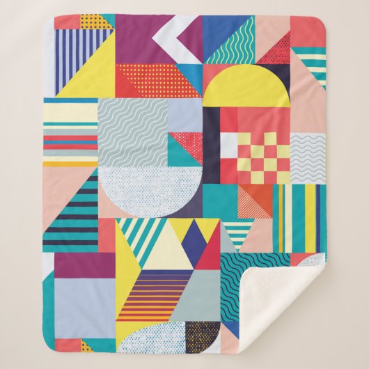 Decoratief geometrisch: Abstract patroon. Sherpa Deken (Voorkant)