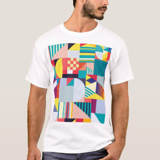 Decoratief geometrisch:  Abstract patroon. T-shirt