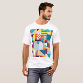 Decoratief geometrisch:  Abstract patroon. T-shirt (Voorkant volledig)