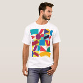 Decoratief geometrisch Abstract  patroon T-shirt (Voorkant volledig)