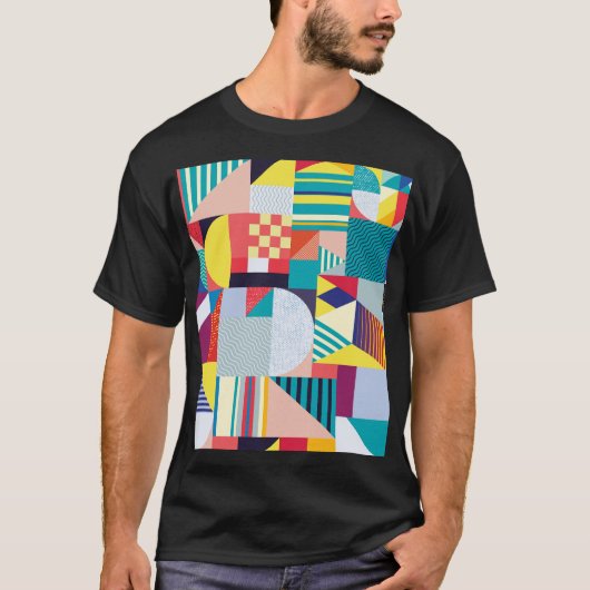Decoratief geometrisch: Abstract patroon. T-shirt (Voorkant)