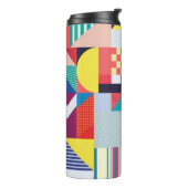 Decoratief geometrisch: Abstract patroon. Thermosbeker (Gedraaid links)