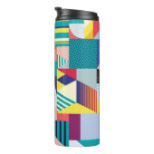 Decoratief geometrisch: Abstract patroon. Thermosbeker (Geroteerd rechts)