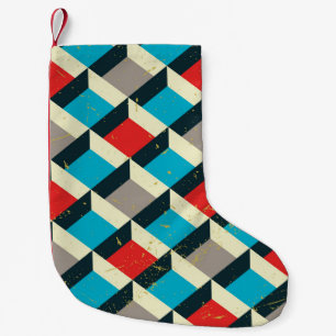 Decoratief geometrisch: artistiek patroon. kleine kerstsok