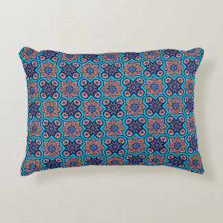 Decoratief geometrisch bloemenpatroon accent kussen