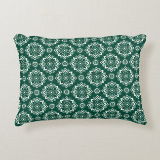 Decoratief geometrisch bloemenpatroon accent kussen