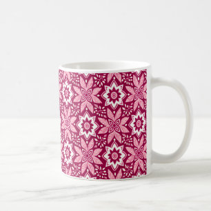  decoratief geometrisch bloemenpatroon koffiemok