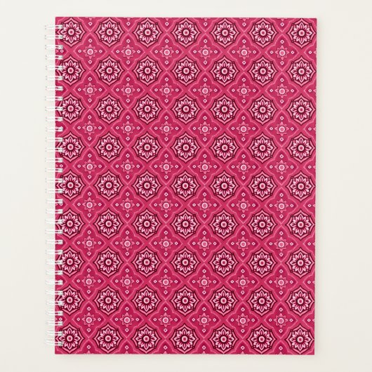 Decoratief geometrisch bloemenpatroon planner (Voorkant)