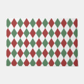 Decoratief geometrisch patroon Bugundy Olijfgroen Deurmat (Voorkant)