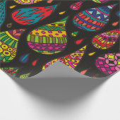 Decoratief gepatterde druppels naadloze achtergron cadeaupapier (Hoek)