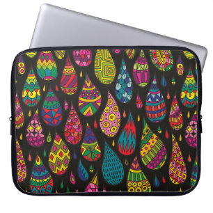 Decoratief gepatterde druppels naadloze achtergron laptop sleeve