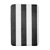 Decoratief Gestreept Zwart & Wit Streepjespatroon Badmat (Voorkant Verticaal)