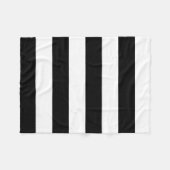 Decoratief Gestreept Zwart & Wit Streepjespatroon Fleece Deken (Voorkant (Horizontaal))