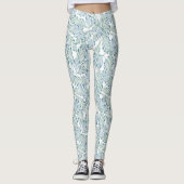 Decoratief gestript lederen patroon leggings (Voorkant)