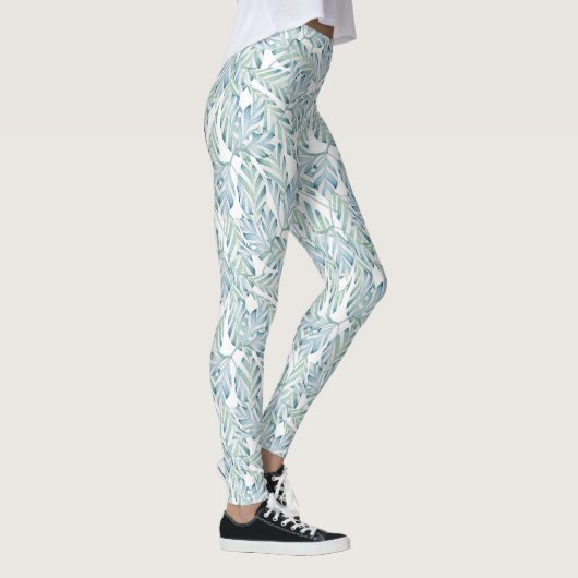 Decoratief gestript lederen patroon leggings (Rechts)