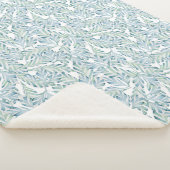 Decoratief gestript lederen patroon sherpa deken (3/4)