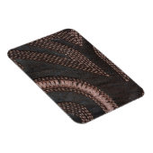 Decoratief gezaagd  leder van bruin magneet (Rechterzijde)
