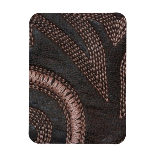 Decoratief gezaagd leder van bruin magneet (Verticaal)