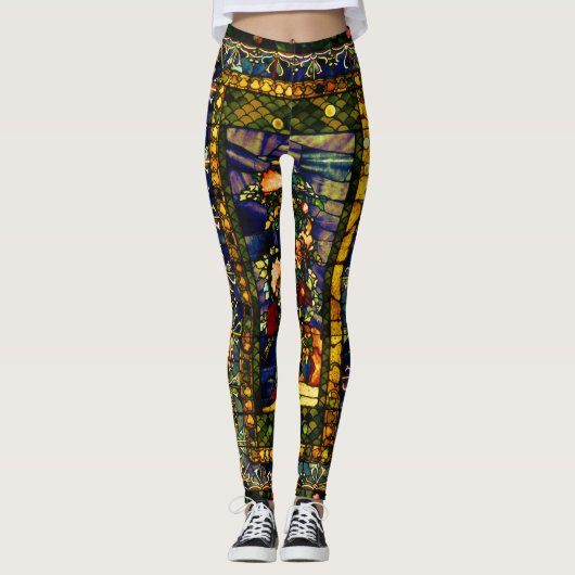 decoratief Glas in lood Leggings (Voorkant)